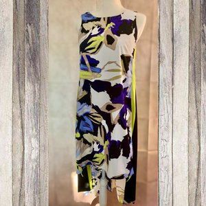 Vince Camuto Sleeveless Hi-Low Printed Dress S 4